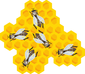 Bees In A Hive Clip Art